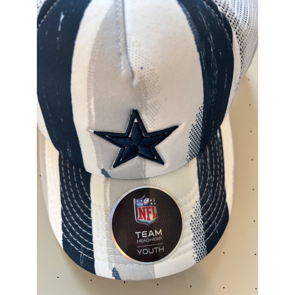 Dallas Cowboys NFL Youth High Stepping Snapback Trucker Hat Navy White Striped